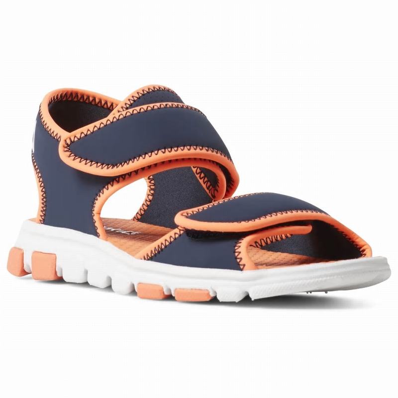 Reebok Wave Glider III Sandále Dievcenske - Námornícka Modrá/Oranžové XE8887YM